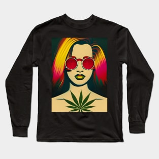 Mary Jane - Weed Loving Hippie Girl Long Sleeve T-Shirt